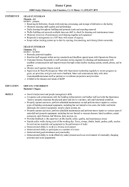 head custodian resume samples velvet jobs