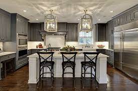 This island also has a distressed oak finished top for an aged look. 20 Fabulous Kitchens Featuring Grey Kitchen Cabinets The Happy Housie