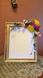 8 X 10 Gold Multicolor Flowered Picture Frame 8 X 10 Flower Etsy Picture Frame Crafts Photo Frame Crafts Christmas Picture Frames
