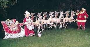 Template, (i purchased mine from silhouette santa sleigh and reindeer). Holiday Lawn Displays Available Since 1948 66 Years From U Bild