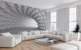 The chic design is perfect for a living room feature wall or kitchen backsplash. Creative Ways To Use 3d Wallpaper Murals On Home Walls Which 3d Effect Wallpaper Design To U Design Living Room Wallpaper Wallpaper Living Room Home Wallpaper