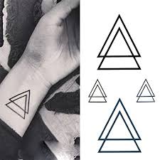 See more ideas about triangle, art design, geometric art. Amazon Com Oottati Small Cute Temporary Tattoo Wrist Geometric Triangles Set Of 2 Beauty