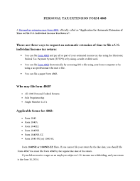 To get the extension, you must estimate your tax liability on this form and should also pay any amount due. Calameo Personal Tax Extension Form 4868