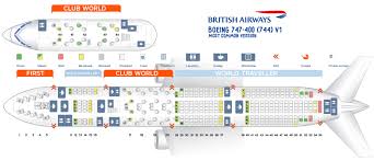 seat map boeing 747 400 british airways best seats in plane