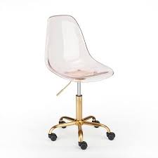 Mainstays Acrylic Rolling Office Chair Yucca Walmart Com Rolling Chair Acrylic Chair Girls Desk Chair