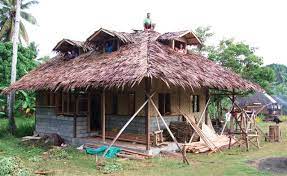 The name of the primitive nipa hut is actually based on the spanish walls are made of nipa leaves or bamboo slats and the floor is made of finely split resilient bamboo. Amakan For Wall In Philippines Bahay Kubo We Build A Bahay Kubo Bamboo Guest House My Philippine Life Half Concrete Half Wood House Design In Philippines Irmut 666