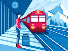Train Station Train Illustration Train Station Train