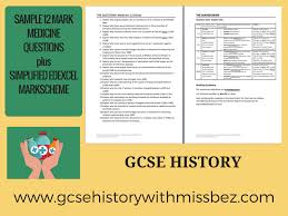Gcse History Medicine Sample Practice 12 Mark Questions And Mark Scheme Revision Planning Teaching Resources