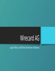 The wirecard case also raises questions about corporate governance, one of. Case Study Wirecard Docx The Recent Scandal Of Wirecard Ag A Scandal Around A German Internet Payment And Processing Services Provider Wirecard Ag Has Course Hero