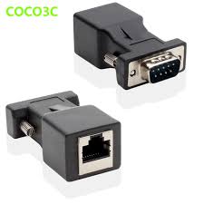 9pin Rs232 Male To Rj45 Female Connector Card Db9 Serial Port Extender To Lan Cat5 Cat6 Rj45 Network Ethernet Cable Adapter Serial Port Ethernet Cable Rj45
