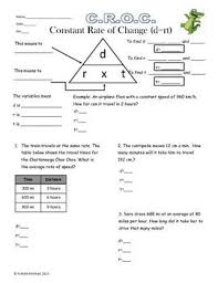 Kevin works for a used car lot and earns minimum wage plus a percentage of any sales he makes. Constant Rate Of Change Distance Formula D Rt Notes And Practice Distance Formula Right To Education Math Instructional Strategies