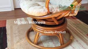 Outdoor wicker rocking chairs, swinging rattan chairs, outdoor wicker furniture sets, and much more! Rattan Wicker Swivel Rocking Chair David Light Brown Color With Cushion Youtube