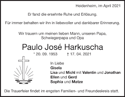 We did not find results for: Traueranzeigen Von Paulo Jose Harkuscha Trauer Hz De