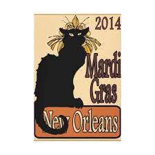 Mardi Gras Poster 2014 Canvas Print Zazzle Com Mardi Gras Jazz Poster Chat Noir