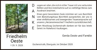 Oeste got you covered on a sat night. Traueranzeigen Von Friedhelm Oeste Trauer Hna De
