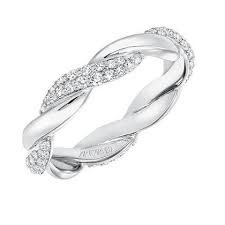Jewellery 2014 Artcarved 14k White Gold Diamond Twist Wedding Band Anniversary Ring Diamond Wedding Bands Twist Wedding Band Diamond Eternity Wedding Band