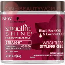 8 drops of pure vanilla extract Onebeautyworld Com Schwarzkopf Smooth N Shine Black Seed Oil Coconut Oil Weightless Styling Gel 16 Oz