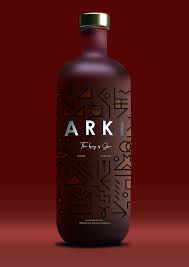 Arki Red Label Gin Packaging Bottle 2019 Made By Mayemdesign Premium Bottle Packaging Glass Packaging Alcohol Packaging