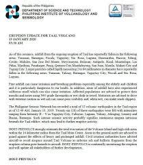 In a friday bulletin, phivolcs said the taal volcano was at an alert level 3 status, meaning magma coming from the main crater could drive an explosive eruption. Philippines Taal Volcano Eruption Towns Evacuated Manila Flights Cancelled Dubai Ofw