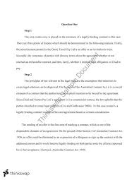 Intention to create legal relations and the reform of contract law: Business Law 100 Assignment 2 4 Steps Process Blaw100 Business Law 100 Curtin Thinkswap