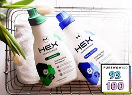 The large one contains detergent and the smaller two have stain remover and brightener. One Sweaty Runner S Review Of Hex Laundry Detergent Purewow
