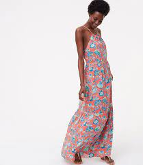 Image Of Loft Beach Floral Tiered Halter Maxi Dress Maxi Dress Beautiful Dresses For Women Halter Maxi Dresses