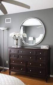 Mirror Over Dresser Brown Furniture Bedroom Master Bedroom Makeover Bedroom Makeover Before And After