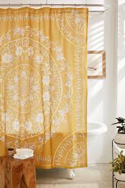 Sketched Floral Medallion Shower Curtain Medallion Shower Curtain Yellow Shower Curtains Urban Outfitters Curtains