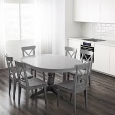 Ikea Ingatorp Gray Extendable Table In 2020 Ikea Dining Grey Kitchen Table Grey Dining Tables