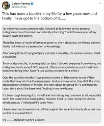 Why and how newspapers should use instagram. What Were The Stories That Leaked From Coleen Rooney S Instagram Mirror Online