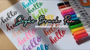 Joyko Brush Pen Swatches Review Di 2020 Pena Zebra Daiso