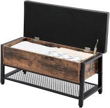 Malle en acier laque ( par. Banc De Rangement Magasin Style Industriel