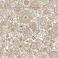 seamless pattern with flowers ornate