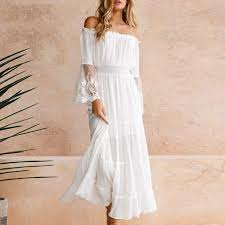 Robe Longue Blanche Boheme Chic Online Fb177 Ce660 Vous trouverez dans cette catégorie la robe parfaite pour sublimer vos rondeurs et qui vous fera vous sentir belle car nous proposons des modèles. robe longue blanche boheme chic online