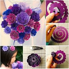 Diy Wedding Flower Bouquet From Template Flower Bouquet Diy Paper Flowers Diy Wedding Paper Flower Bouquet Diy