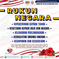 Kepercayaan kepada tuhan kesetiaan kepada raja dan negara keluhuran perlembagaan. Facebook