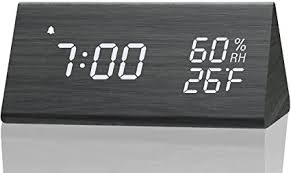 ️ customize your own preview on ffonts.net to make sure it`s the right one for your designs. Amazon Com Digital Alarm Clock With Wooden Electronic Led Time Display 3 Alarm Settings Humidity Temperature Detect Wood Made Electric Clocks For Bedroom Bedside Black Home Kitchen