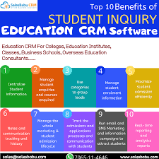 Top 10 Benefits Of Student Inquiry Education Crm Software Student Information Business School Educational Consultant