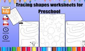 tracing shapes worksheets for preschool graphic by funnyarti creative fabrica