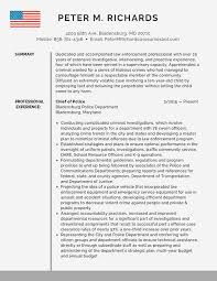 Their resume format examples will help you create the perfect resume to get back to work after officially retiring. Police Chief Resume Samples Templates Pdf Doc 2021 Police Chief Resumes Bot