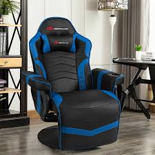 Elecwish racing style reclining gaming chair high back large size ergonomic adjustable swivel computer chair with footrest headrest and lumbar support pu leather executive office chair (blue) average rating: These Reclining Gaming Chairs Give You Comfort For Long Hours