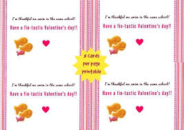 Small Goldfish Valentine S Day Card Valentines For Kids Valentines Printables Valentines