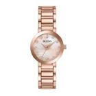 Modern Rose Goldtone Analog 97P132 Bracelet Watch Bulova
