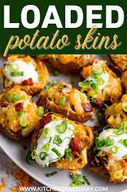 Creamy Cheesy Fluffy Potatoes With Crispy Bacon All Baked In A Crunchy Potato Skin These Stuffed Potat In 2021 Appetizer Recipes Potato Skins Easy Appetizer Recipes
