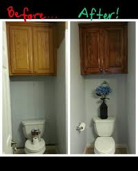 No Sanding Wood Finish Makeover Used A Gel Stain Minwax Hickory Dry Brushed It On Wi Staining Cabinets Kitchen Cabinets Makeover Stained Kitchen Cabinets