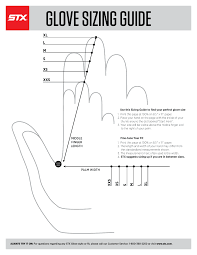 Measure your hand with a tape measure around the knuckles of your hand (as shown in image). Size Charts Stx