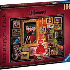 Free returns high quality printing fast shipping Disney Villainous Queen Of Hearts Puzzle 1000pcs Jigsaw Celebrations And Toys
