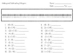 addition worksheets with number line teaching resources tpt
