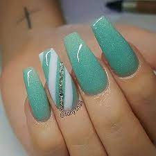 Coffin Mint Green And Black Nails Nail And Manicure Trends In search for some nail designs and ideas for your nails? coffin mint green and black nails