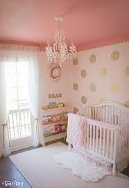 Debby From Time2diyblog Sure Knows How To Create The Girls Nursery Of Your Dreams Featuring Gold Wall Baby Girl Room Girl Nursery Room Baby Girl Room Colors